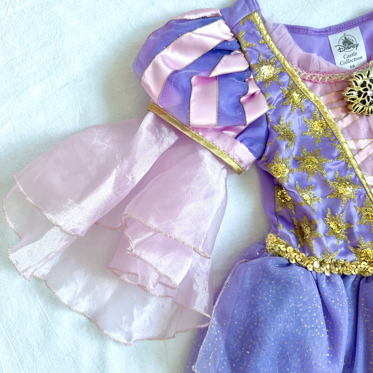 (Pre-loved) Disney Costume Rapunzel Dress 迪士尼長髮公主裙 5/6Y