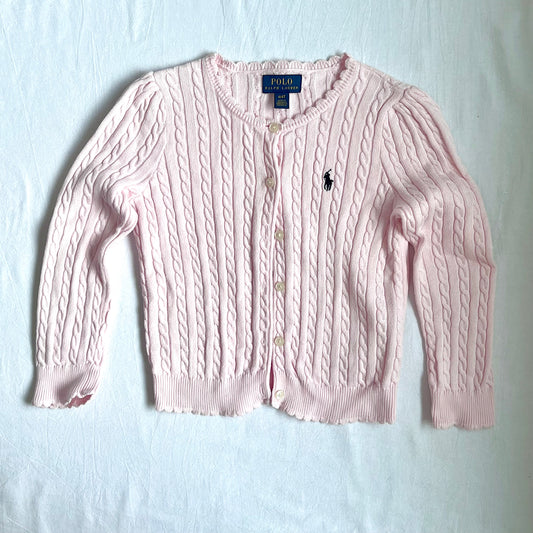(Pre-loved) Polo Ralph Lauren Pink Cardigan 女童粉紅色開襟衫4Y