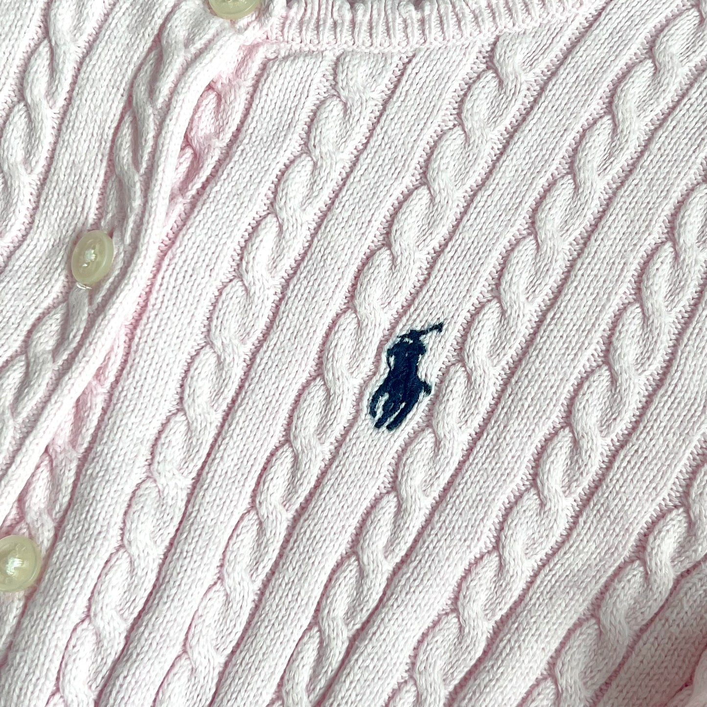 (Pre-loved) Polo Ralph Lauren Pink Cardigan 女童粉紅色開襟衫4Y