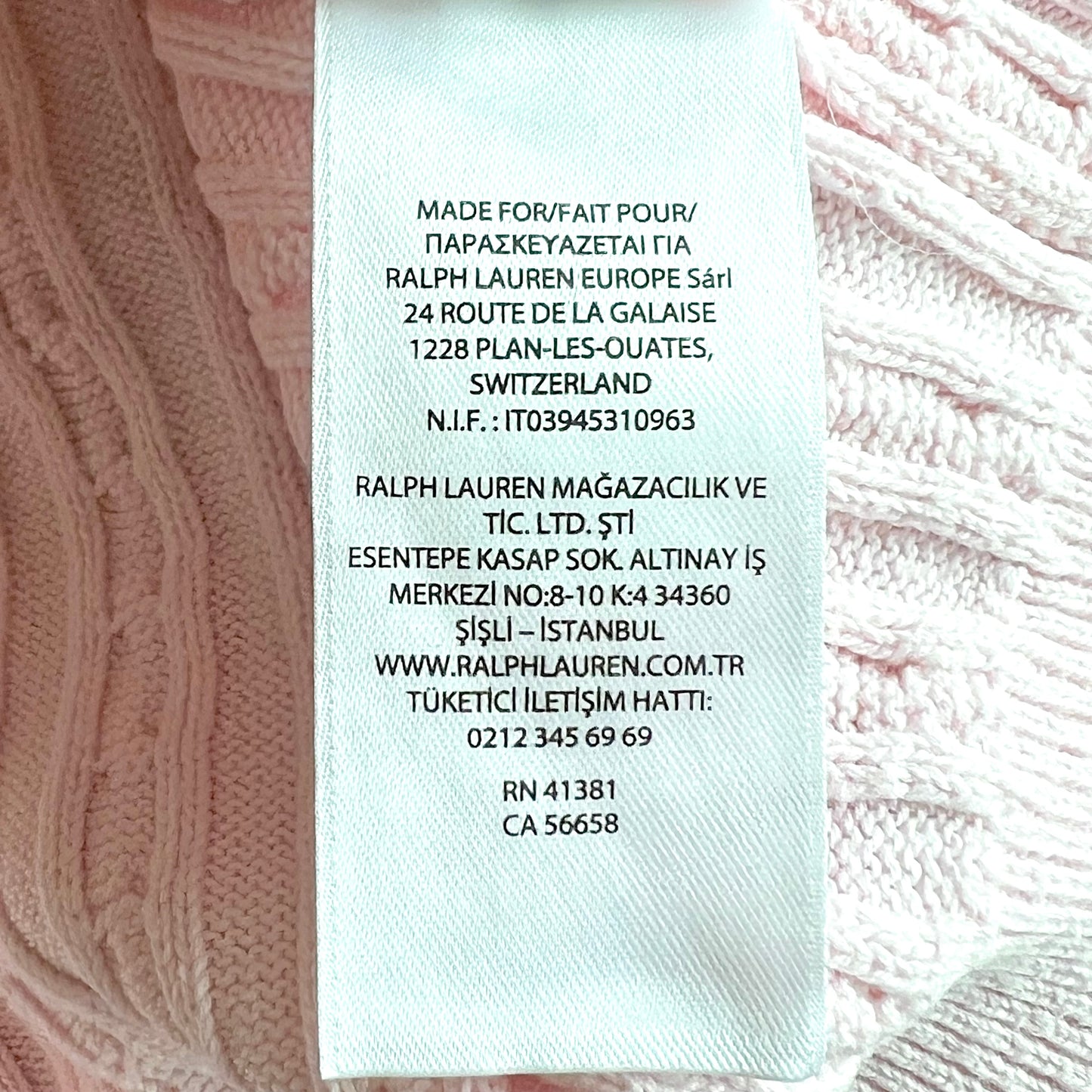 (Pre-loved) Polo Ralph Lauren Pink Cardigan 女童粉紅色開襟衫4Y