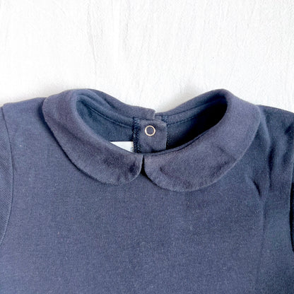 (Pre-loved) Petite Bateau Navy Striped Dress 深藍色短袖間條裙 4Y