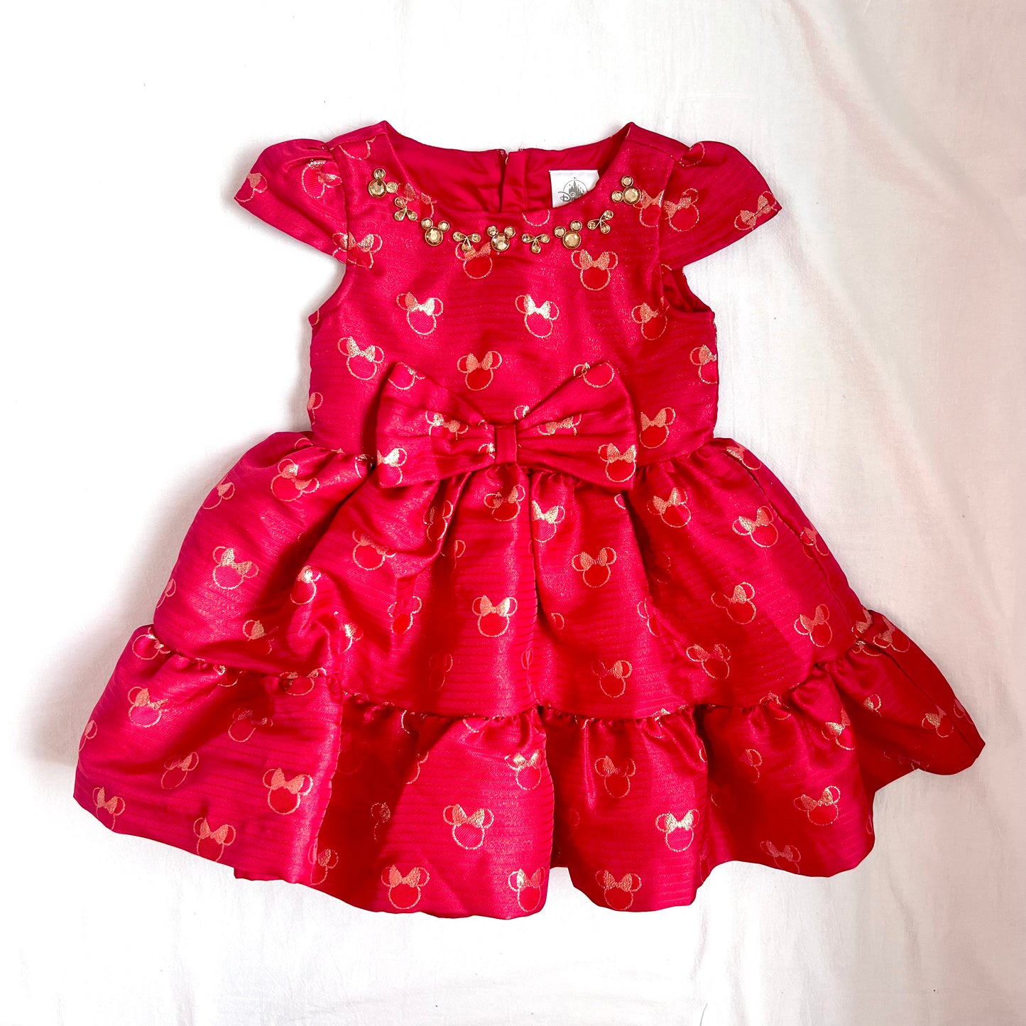 (Pre-loved) Disney Costumes Minnie Holiday Dress 迪士尼紅色米妮公主裙 4Y