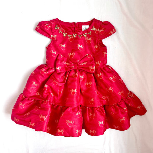 (Pre-loved) Disney Costumes Minnie Holiday Dress 迪士尼紅色米妮公主裙 4Y