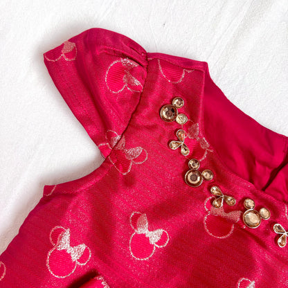 (Pre-loved) Disney Costumes Minnie Holiday Dress 迪士尼紅色米妮公主裙 4Y