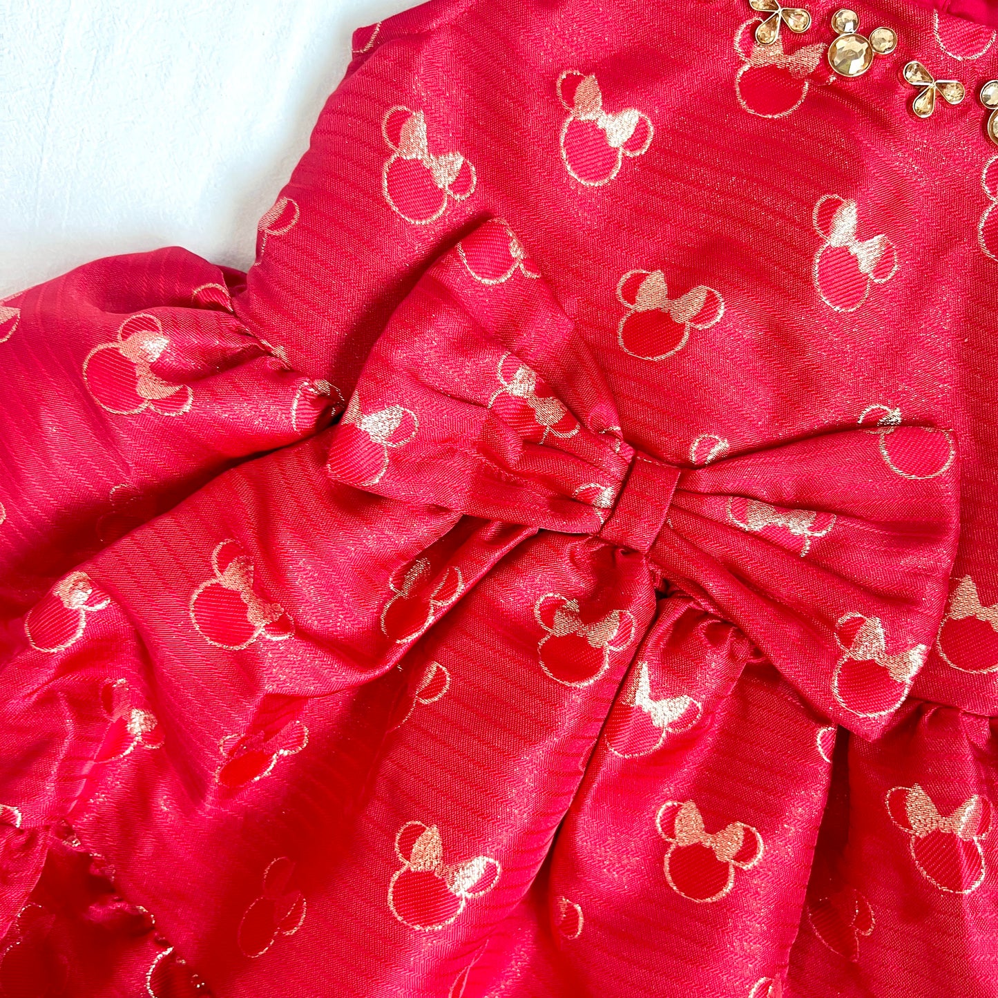 (Pre-loved) Disney Costumes Minnie Holiday Dress 迪士尼紅色米妮公主裙 4Y