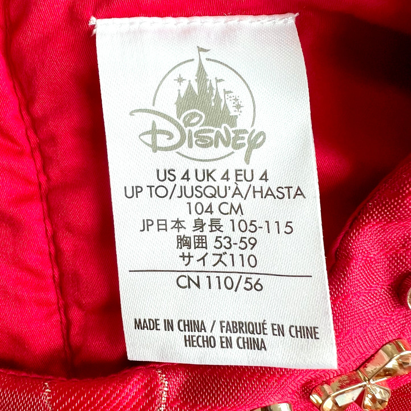 (Pre-loved) Disney Costumes Minnie Holiday Dress 迪士尼紅色米妮公主裙 4Y