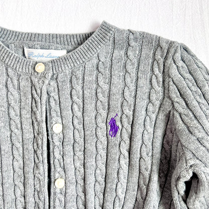 (Pre-loved) Polo Ralph Lauren Grey Cardigan 女童灰色開襟衫 2Y