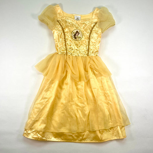 (Pre-loved) Disney day dress Bell, Beauty and the Beast 迪士尼美女與野獸貝兒公主裙 4Y