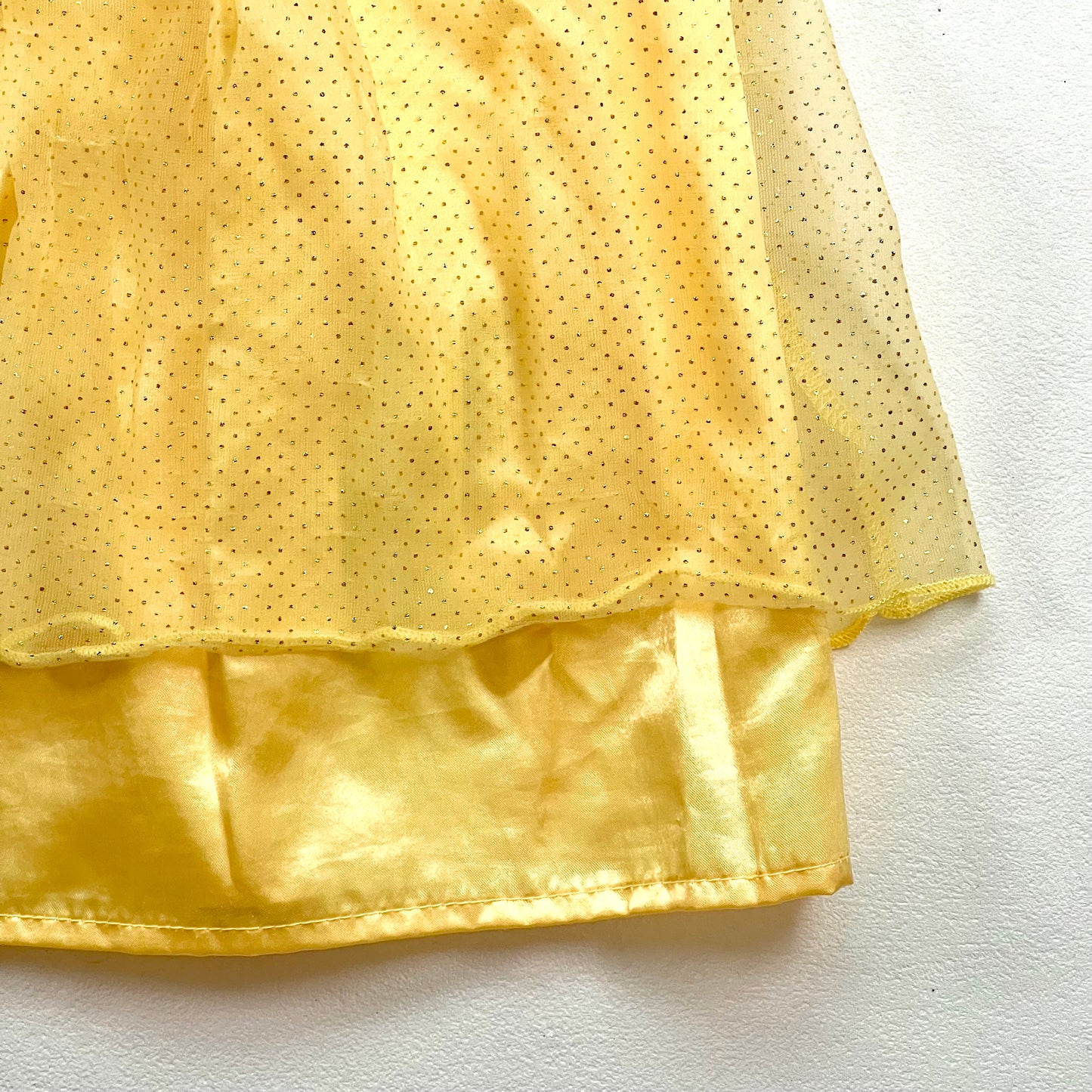 (Pre-loved) Disney day dress Bell, Beauty and the Beast 迪士尼美女與野獸貝兒公主裙 4Y