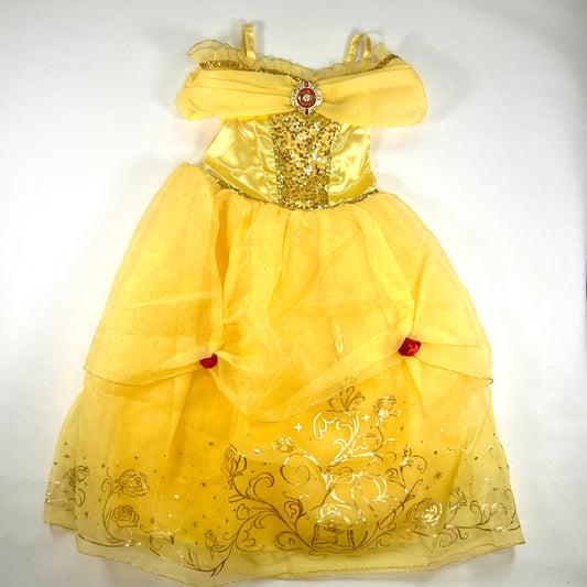 (Pre-loved) Disney Costume Beauty and the Beast Bell 迪士尼美女與野獸貝兒公主裙 5/6Y