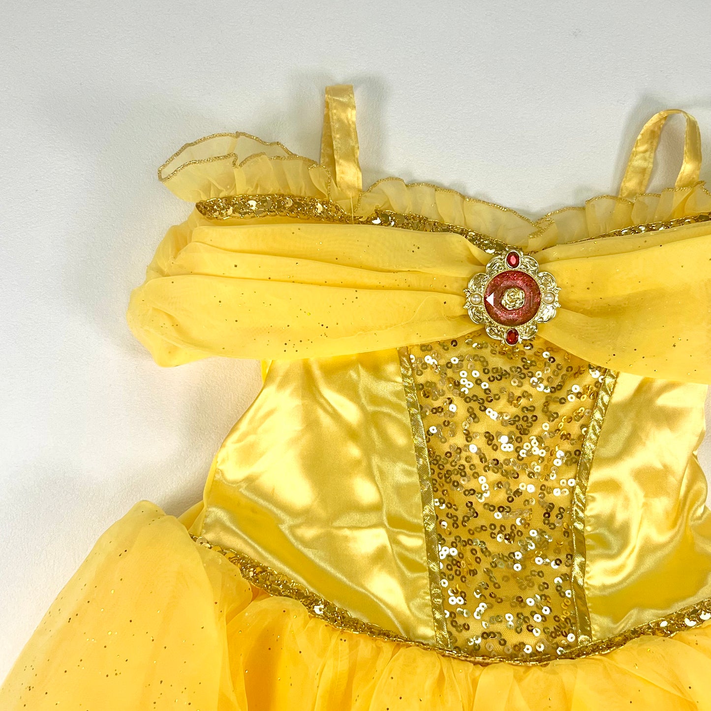 (Pre-loved) Disney Costume Beauty and the Beast Bell 迪士尼美女與野獸貝兒公主裙 5/6Y