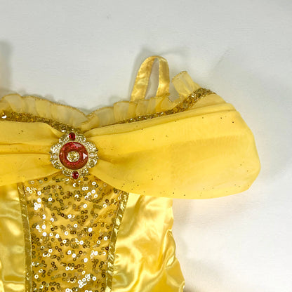 (Pre-loved) Disney Costume Beauty and the Beast Bell 迪士尼美女與野獸貝兒公主裙 5/6Y