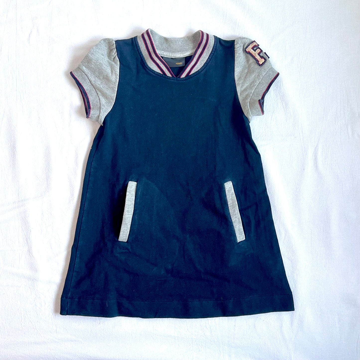 (Pre-loved) Fendi Short Sleeve Blue Dress 短袖藍色裙 3Y