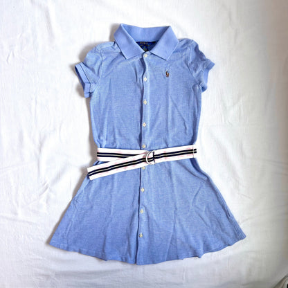 (Pre-loved) Polo Ralph Lauren Denim Blue Sleeveless Dress 女童藍色無袖連身裙 6Y