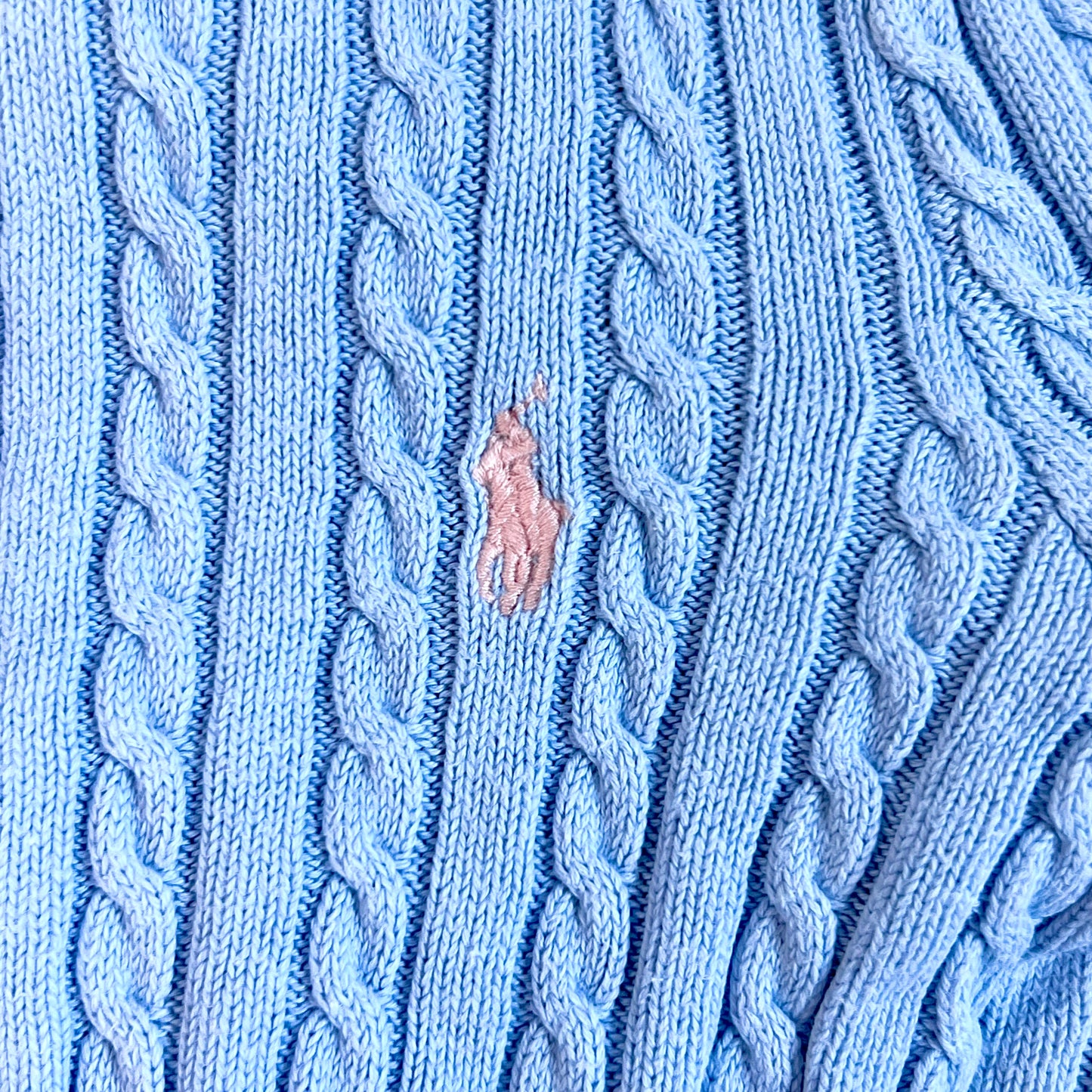 (Pre-loved) Polo Ralph Lauren Cable Knit Cardigan 藍色麻花針織開襟衫 6Y