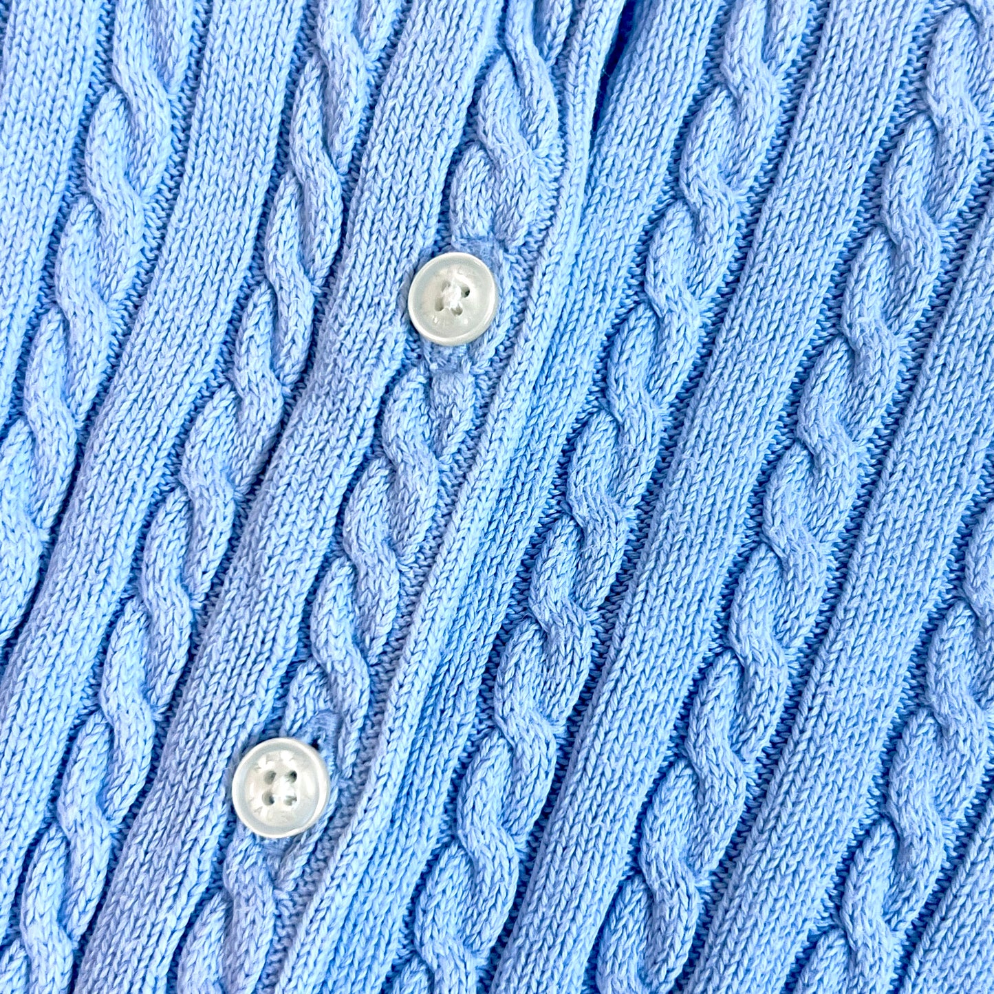 (Pre-loved) Polo Ralph Lauren Cable Knit Cardigan 藍色麻花針織開襟衫 6Y
