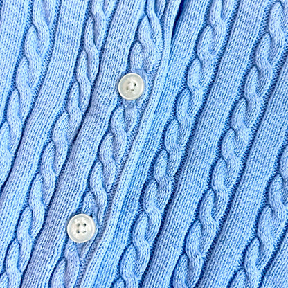 (Pre-loved) Polo Ralph Lauren Cable Knit Cardigan 藍色麻花針織開襟衫 6Y