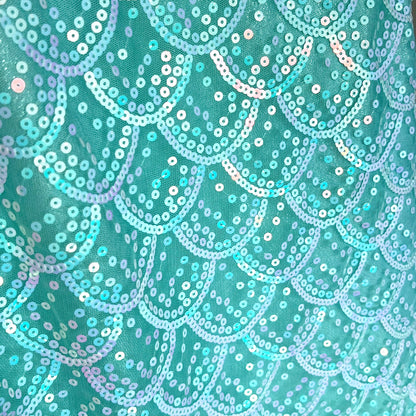 (Pre-loved) Disney BBB Mermaid Day Dress 迪士尼珠片公主美人魚連身裙 5/6Y