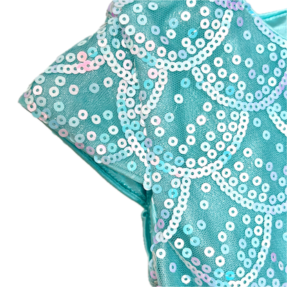 (Pre-loved) Disney BBB Mermaid Day Dress 迪士尼珠片公主美人魚連身裙 5/6Y