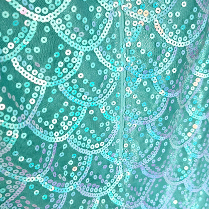 (Pre-loved) Disney BBB Mermaid Day Dress 迪士尼珠片公主美人魚連身裙 5/6Y