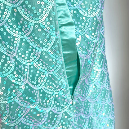 (Pre-loved) Disney BBB Mermaid Day Dress 迪士尼珠片公主美人魚連身裙 5/6Y