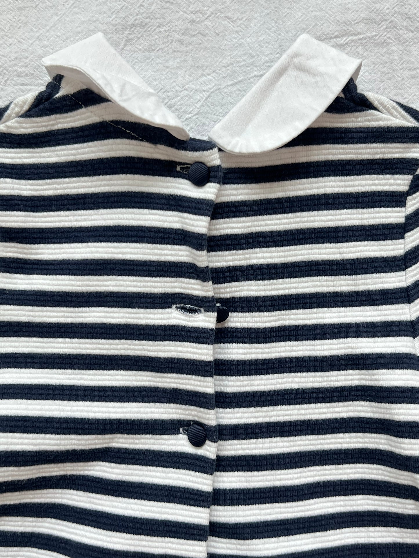 (Pre-loved) POLO Ralph Lauren Long Sleeve Dress 女童黑白條紋長袖連身裙 3T