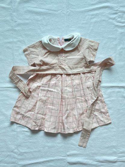 (Pre-loved) Fendi Pink Checkered Dress 女童粉紅色格紋連身裙 2Y 98
