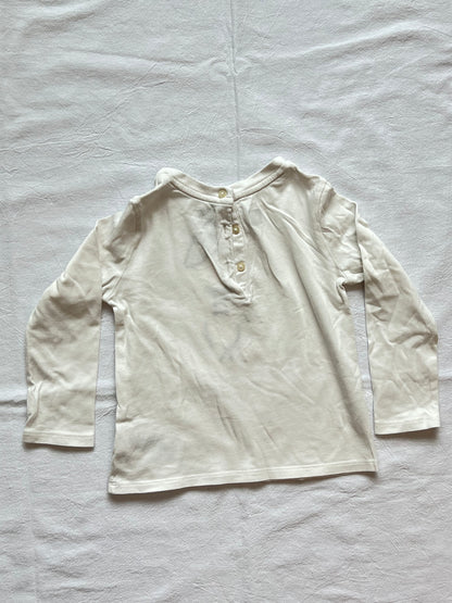 (Pre-loved) Polo Ralph Lauren Short Sleeve T Shirt 女童白長袖 2T 90