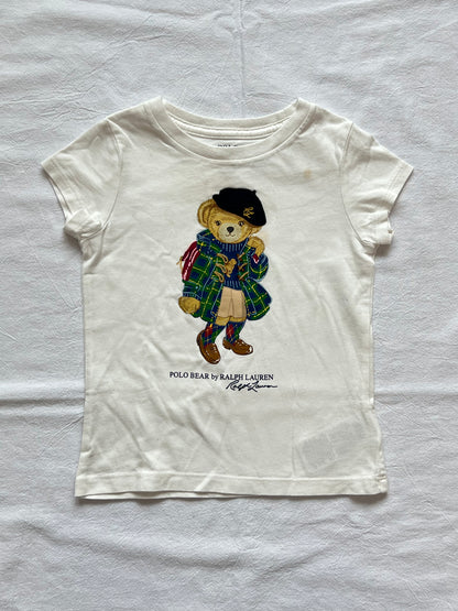 (Pre-loved) Polo Ralph Lauren Short Sleeve T Shirt 女童白短袖T恤 2T 90