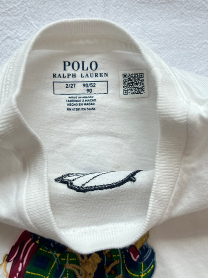 (Pre-loved) Polo Ralph Lauren Short Sleeve T Shirt 女童白短袖T恤 2T 90