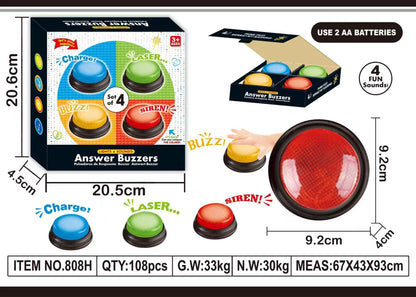 Answer Buzzers 搶答蜂鳴器四件套裝