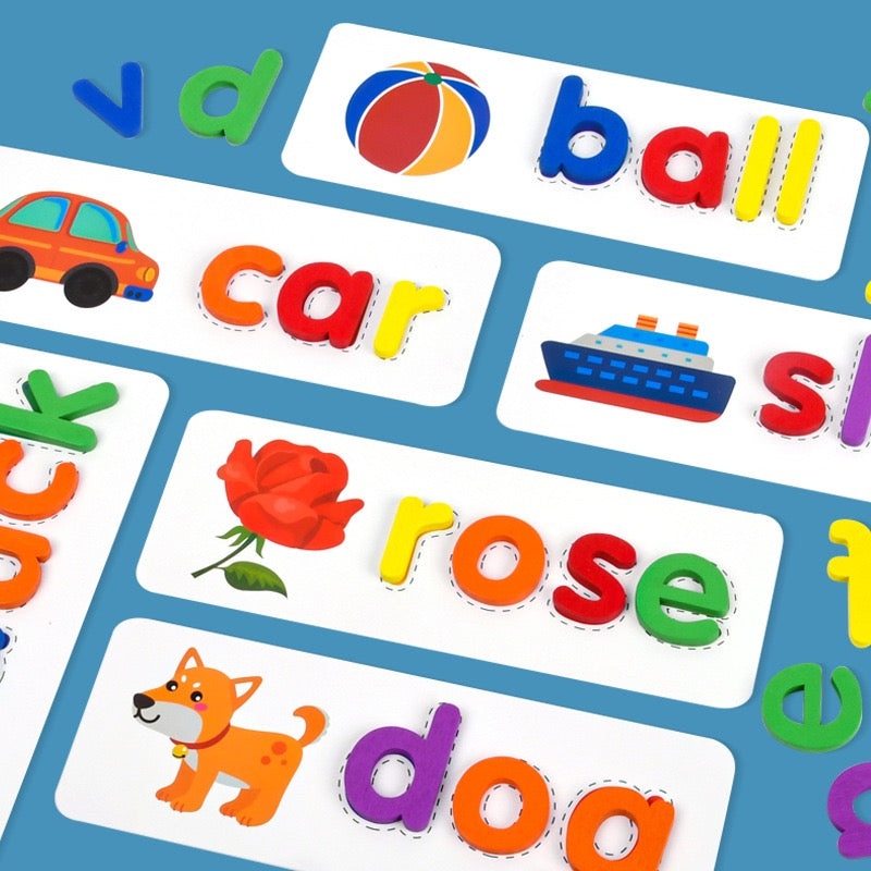 Educational Toys Spelling Word Game 兒童字母學習閃卡套裝