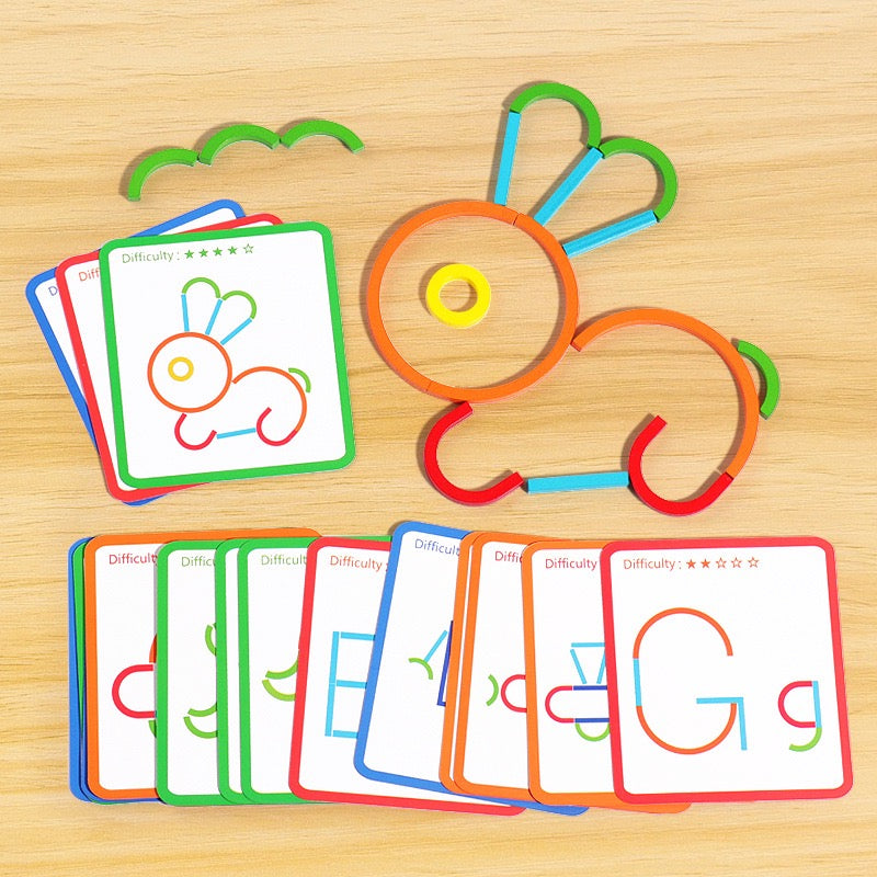 Sticks and Rings Creative Thinking Puzzle 兒童創意思維拼圖