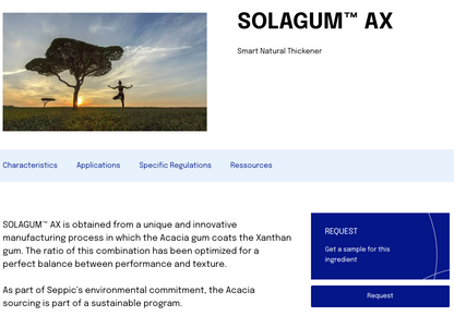 SOLAGUM™ AX Smart Natural Thickener 天然增稠劑 (金合歡膠塗覆黃原膠)