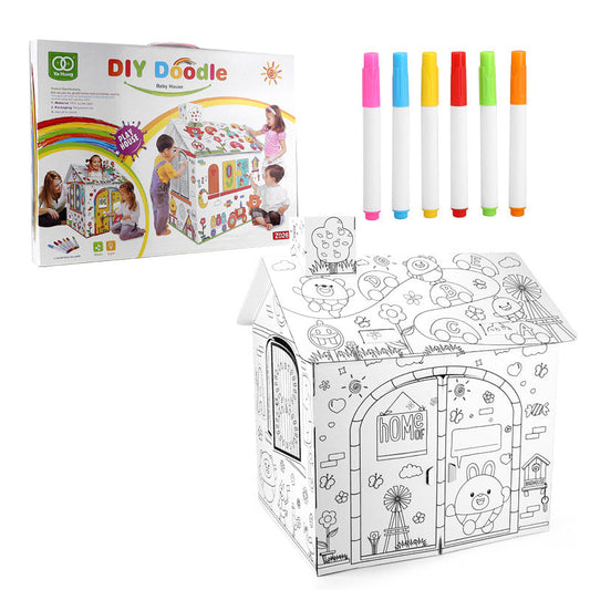 3D Cardboard Colouring Play Sets 3D紙板著色玩具套裝 (塗鴉小屋/着裝跑車)