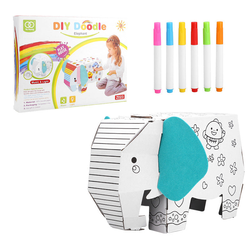 3D Cardboard Colouring Play Sets 3D紙板著色玩具套裝 (動物系列)