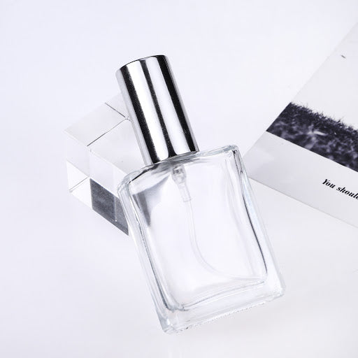 15ml Square Glass Spray 玻璃噴瓶 (Black / Silver lid)