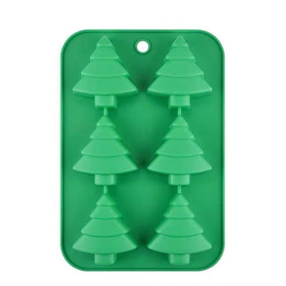 Christmas Trees Pieces Mold  6連聖誕樹片模具