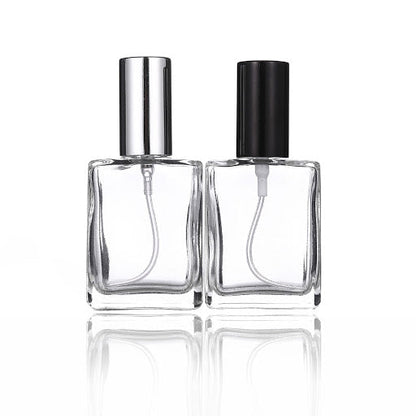 15ml Square Glass Spray 玻璃噴瓶 (Black / Silver lid)