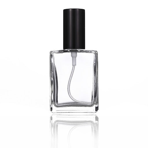 15ml Square Glass Spray 玻璃噴瓶 (Black / Silver lid)