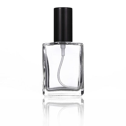 15ml Square Glass Spray 玻璃噴瓶 (Black / Silver lid)